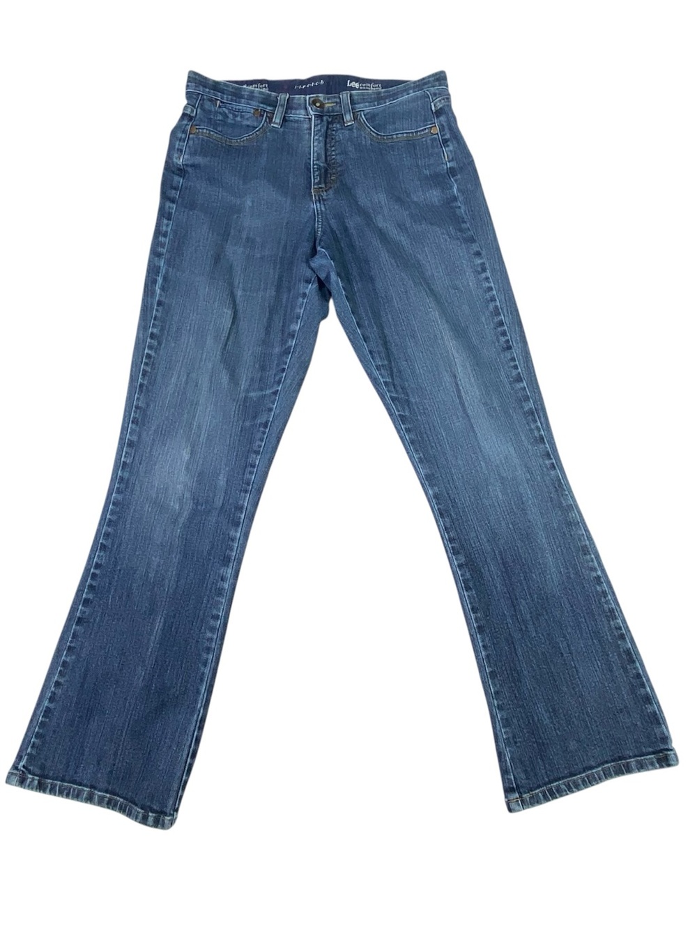 LEE Comfort Waist Bootcut Jeans Women's 6 Blue Flap Back Pocket Western Denim